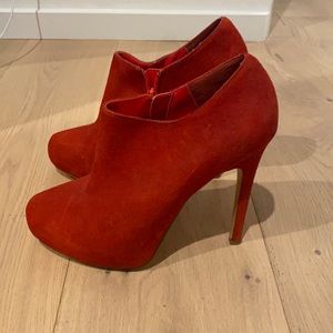 Red Steve Madden Booties. Excellent condition!